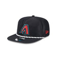 Arizona Diamondbacks Black Golfer Rope Snapback Hat - New Era - 2315124101