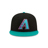 Arizona Diamondbacks Cooperstown Collection Alternate Logo Black Teal 59FIFTY Fitted Hat - New Era - 23380141001