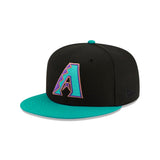 Arizona Diamondbacks Cooperstown Collection Alternate Logo Black Teal 59FIFTY Fitted Hat - New Era - 23380141001