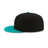 Arizona Diamondbacks Cooperstown Collection Alternate Logo Black Teal 59FIFTY Fitted Hat - New Era - 23380141001