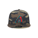 Arizona Diamondbacks Woodland Camo 9FIFTY Snapback Trucker Hat - New Era - 23012641003