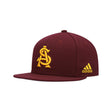 Arizona State Sun Devils Maroon Adidas Fitted Hat - Adidas - 10570260323