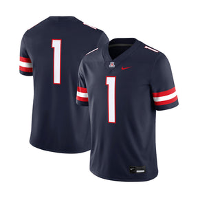 Arizona Wildcats 1 Navy Blue Replica Football Jersey - Nike - 2303760201