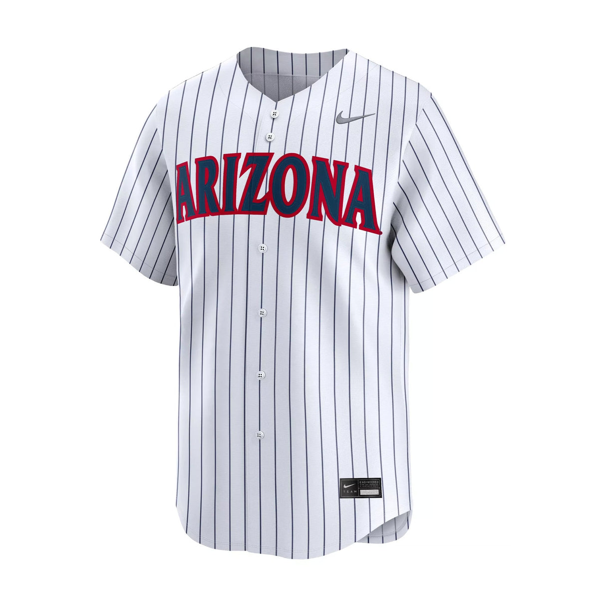 Arizona Wildcats White Pinstripe Baseball Jersey - Nike - 230370160225