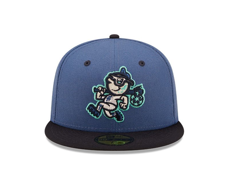 Asheville Tourists Blue/Black Authentic Collection Alternate Logo Fitted Hat - New Era - 