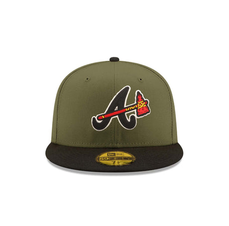 Atlanta Braves 30th Anniversary Patch Olive & Black "Field Issue" 59FIFTY Fitted Hat - New Era - 