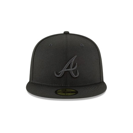 Atlanta Braves Black & Gray 59FIFTY Fitted Hat - New Era - 23863540501