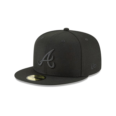 Atlanta Braves Black & Gray 59FIFTY Fitted Hat - New Era - 23863540501