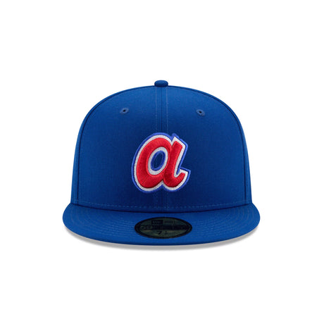 Atlanta Braves Retro Logo Evergreen Blue 59FIFTY Fitted Hat - New Era - 23480140512
