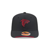 Atlanta Falcons 2026 NFL Sideline Collection Black 9SEVENTY Stretch-Snap Hat - New Era - 23850511501
