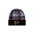 Atlanta Falcons Black Plaid Statement Beanie Cuffed Knit Hat - New Era - 