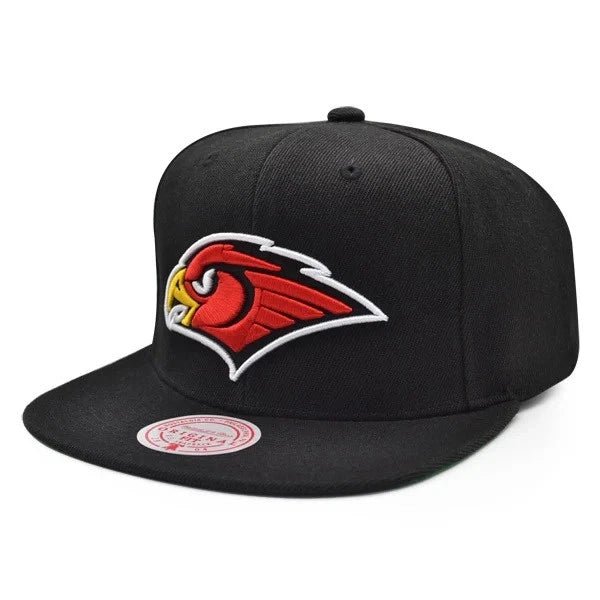Atlanta Hawks Black Retro Bird Logo Snapback Hat - Mitchell & Ness - 