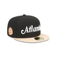 Atlanta Hawks Black/Peach Script 59FIFTY Fitted Hat - New Era - 23180220901