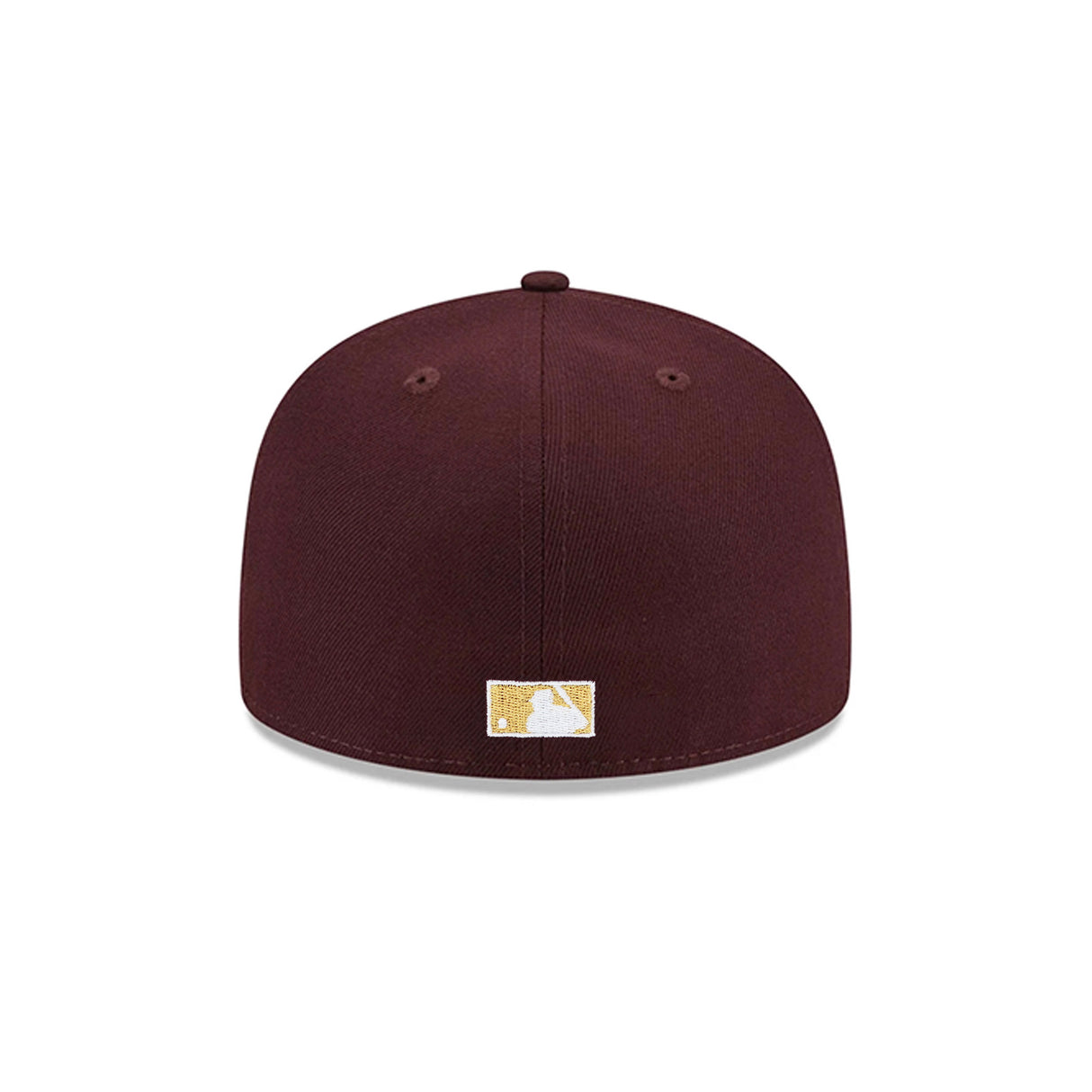 Atlanta Braves Metallic Cooperstown Collection Gold Logo Maroon 59FIFTY Fitted Hat
