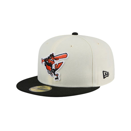 Baltimore Orioles Cooperstown Collection Chrome White 59FIFTY Fitted Hat - New Era - 23337041801