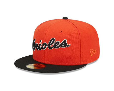 Baltimore Orioles Orange Retro Jersey Script 59FIFTY Fitted Hat - New Era - 