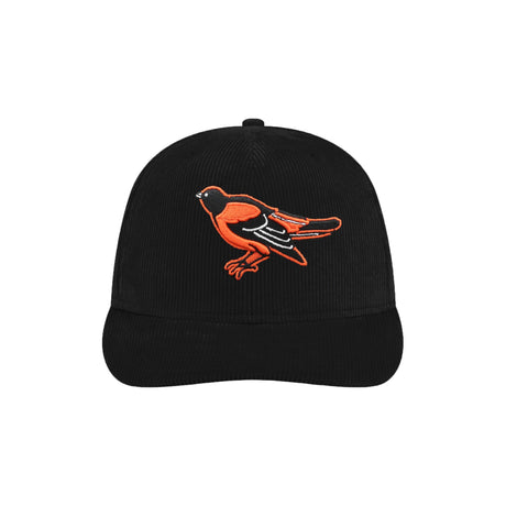 Baltimore Orioles Seinfeld Black Corduroy 59FIFTY Pre-Curved Fitted Hat - New Era - 23864041801