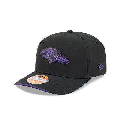 Baltimore Ravens 2026 NFL Sideline Collection Black 9SEVENTY Stretch-Snap Hat - New Era - 23850512501