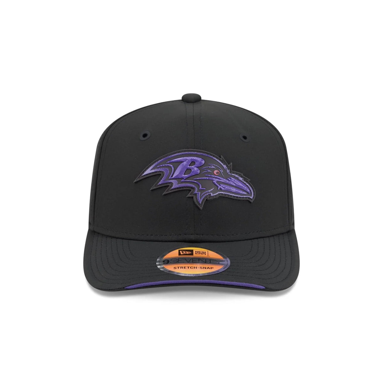Baltimore Ravens 2026 NFL Sideline Collection Black 9SEVENTY Stretch-Snap Hat - New Era - 23850512501