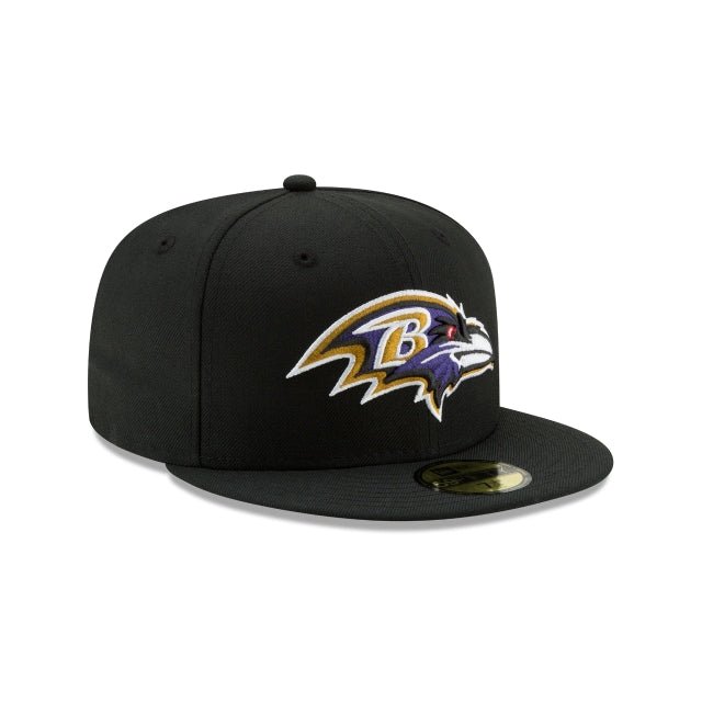 Baltimore Ravens Authentic Collection Black 59FIFTY Fitted Hat - New Era - 23140312501