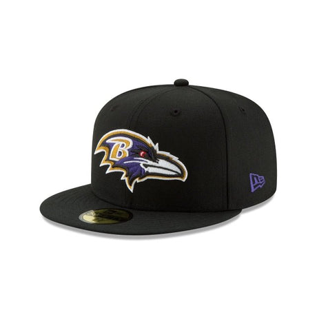 Baltimore Ravens Authentic Collection Black 59FIFTY Fitted Hat - New Era - 23140312501