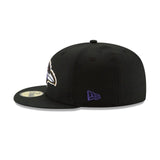 Baltimore Ravens Authentic Collection Black 59FIFTY Fitted Hat - New Era - 23140312501