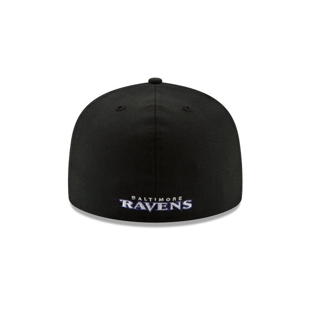 Baltimore Ravens Authentic Collection Black 59FIFTY Fitted Hat - New Era - 23140312501