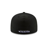 Baltimore Ravens Authentic Collection Black 59FIFTY Fitted Hat - New Era - 23140312501