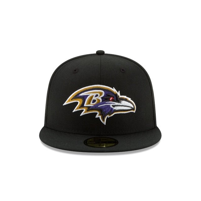 Baltimore Ravens Authentic Collection Black 59FIFTY Fitted Hat - New Era - 23140312501