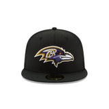 Baltimore Ravens Authentic Collection Black 59FIFTY Fitted Hat - New Era - 23140312501
