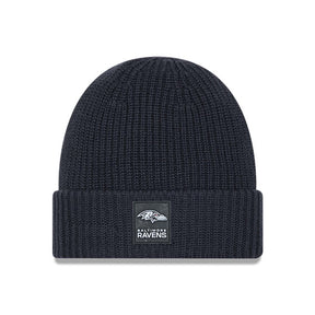 Baltimore Ravens Navy Sideline Cuffed Knit Beanie - New Era - 