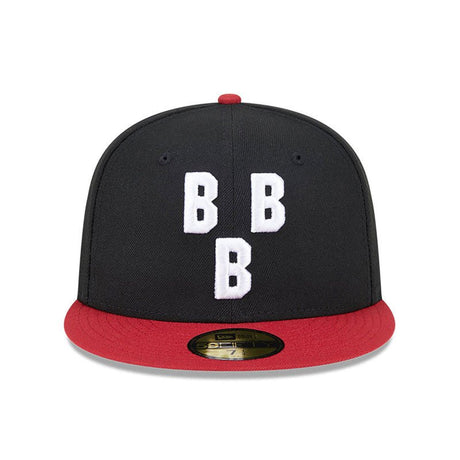 Birmingham Black Barons Black/Red Triple - B Logo 59FIFTY Fitted Hat - New Era - 