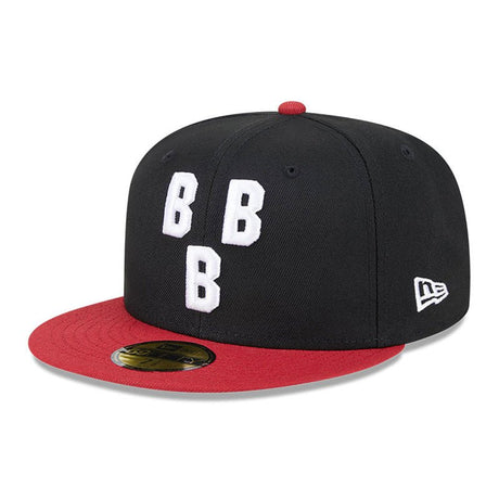 Birmingham Black Barons Black/Red Triple - B Logo 59FIFTY Fitted Hat - New Era - 