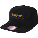 Black Los Angeles Lakers Hardwood Classics Dip Down Snapback Hat - Mitchell & Ness - 