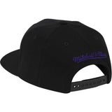 Black Los Angeles Lakers Hardwood Classics Dip Down Snapback Hat - Mitchell & Ness - 
