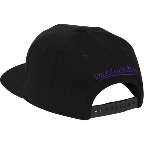 Black Los Angeles Lakers Hardwood Classics Dip Down Snapback Hat - Mitchell & Ness - 