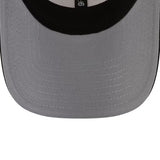 New England Patriots Super Bowl LX cream 9FORTY stretch snap hat featuring a curved visor and adjustable back.