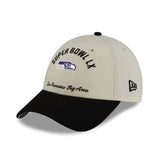 Seattle Seahawks Super Bowl LX Cream 9FORTY Stretch Snap Hat