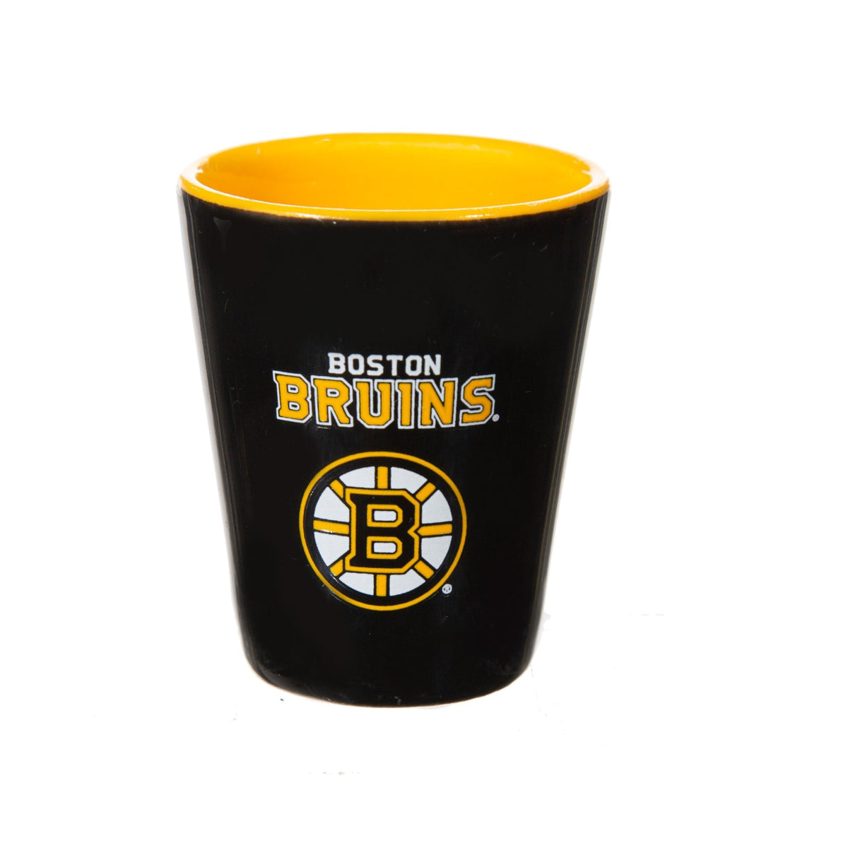 Boston Bruins 4-Piece Ceramic and Glass 2oz. Shot Glass Set - EG Collective - 801946180258
