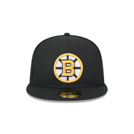 Boston Bruins Core Logo Black 59FIFTY Fitted Hat - New Era - 23500530501