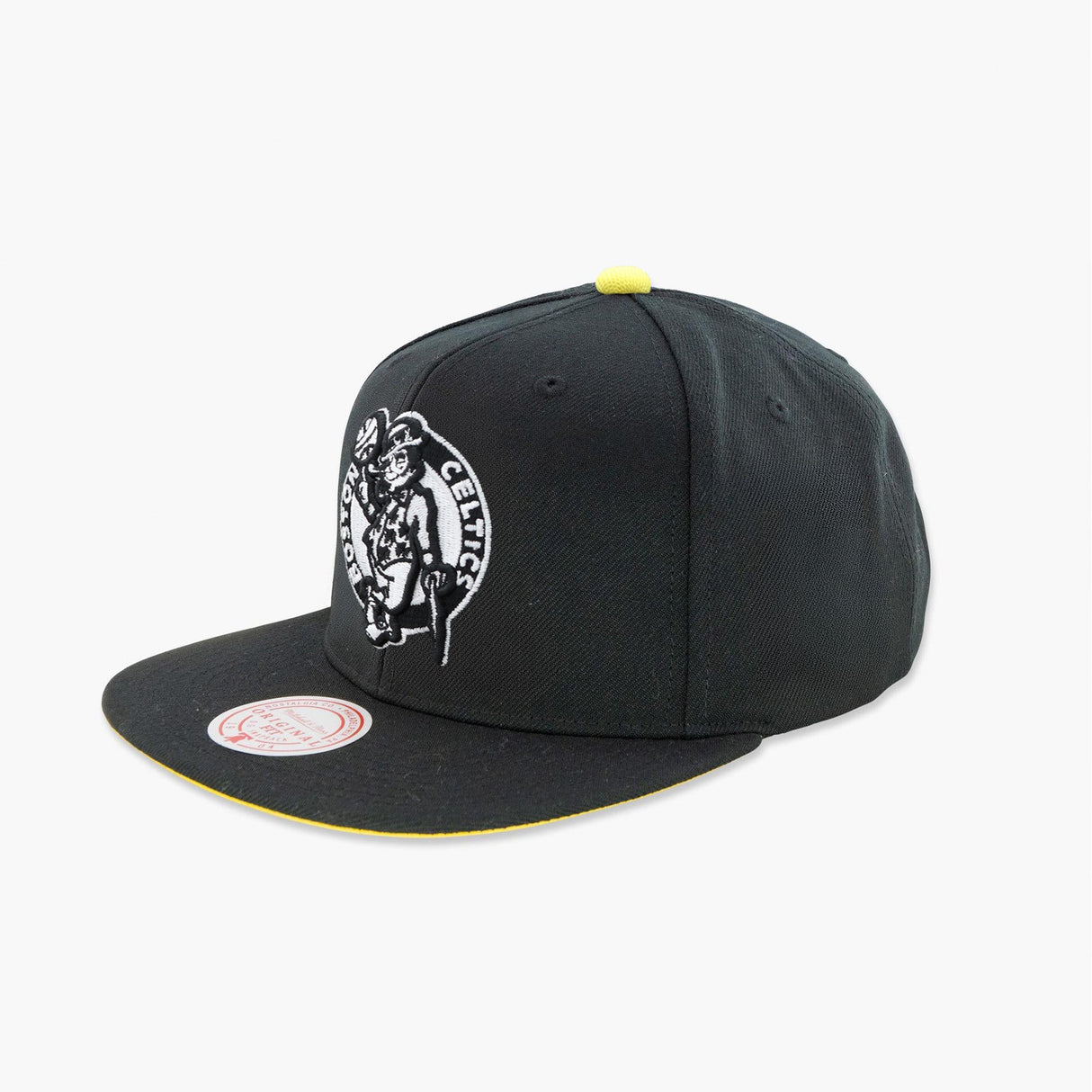 Boston Celtics Lightning Hook Black & Yellow Snapback Hat - Mitchell & Ness - 31002201