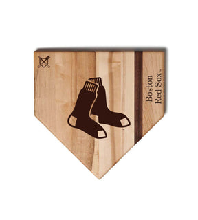 Boston Red Sox Home Plate Cutting Boards | Multiple Sizes | Multiple Designs - Baseball BBQ - 