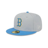 Boston Red Sox Metallic City Blue 59FIFTY Fitted Hat - New Era - 23334742301