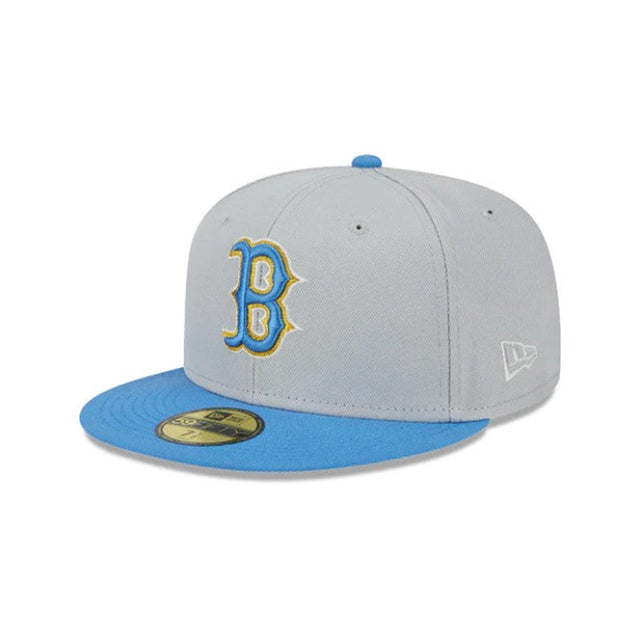 Boston Red Sox Metallic City Blue 59FIFTY Fitted Hat - New Era - 23334742301