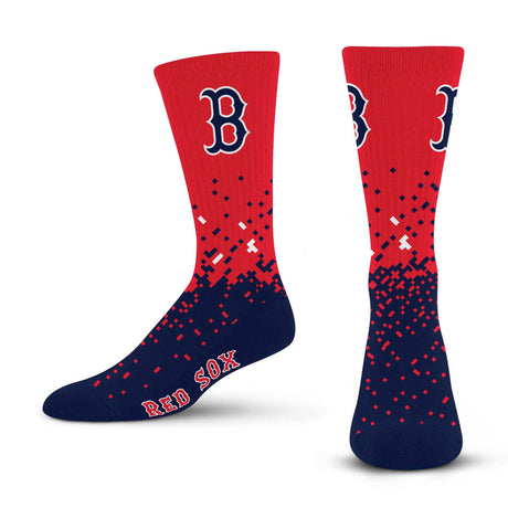 Boston Red Sox Spray Zone Crew Socks - For Bare Feet - 