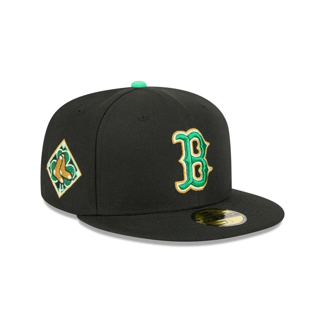 Boston Red Sox St. Patrick's Day 2026 Black 59FIFTY Fitted Hat - New Era - 37090142301