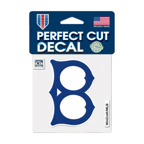 Brooklyn Dodgers Cooperstown Collection Retro B Logo 4x4 Perfect Cut Decal - Wincraft - 3210411