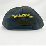 Brooklyn Nets Black/Yellow Snapback Hat - Mitchell & Ness - 