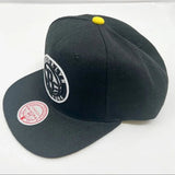 Brooklyn Nets Black/Yellow Snapback Hat - Mitchell & Ness - 