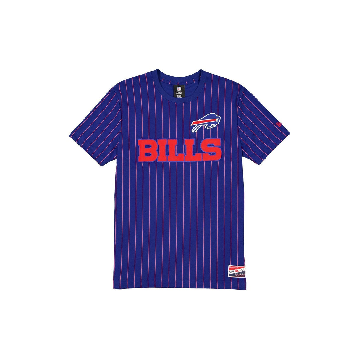 Buffalo Bills Royal & Red Pinstripe New Era Throwback T-Shirt - New Era - 